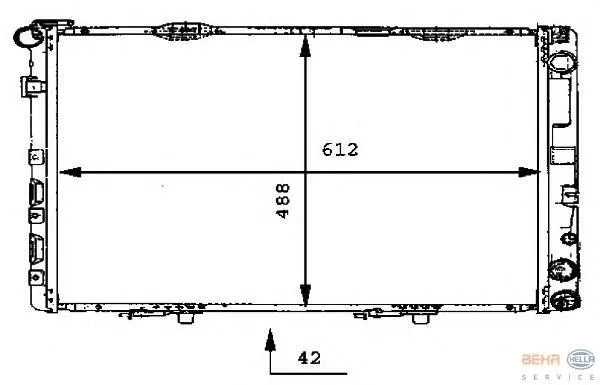 Radiador de esfriamento de motor 8MK376712271 HELLA