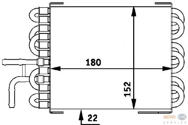 Radiador de esfriamento de combustível 8MK376717401 HELLA
