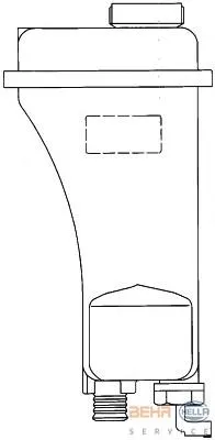 Tanque de expansão do sistema de esfriamento 8MA376705411 HELLA