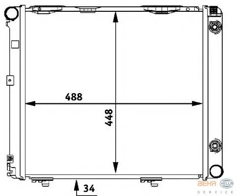 Radiador de esfriamento de motor 8MK376711371 HELLA