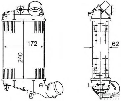 Radiador de intercooler 800M12A Jdeus