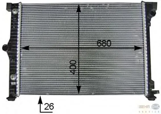 Radiador de esfriamento de motor 22747160 General Motors