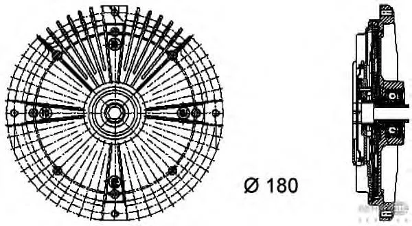 Acoplamento viscoso de ventilador de esfriamento 1317863 DP Group
