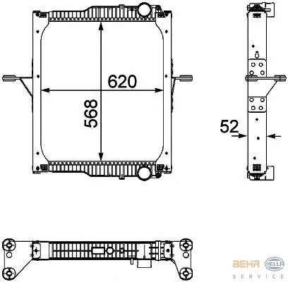 Radiador de esfriamento de motor 7420809769 Renault (RVI)