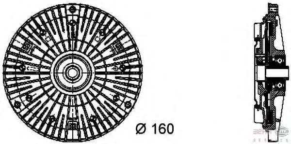 Acoplamento viscoso de ventilador de esfriamento Mercedes Sprinter 901, 902