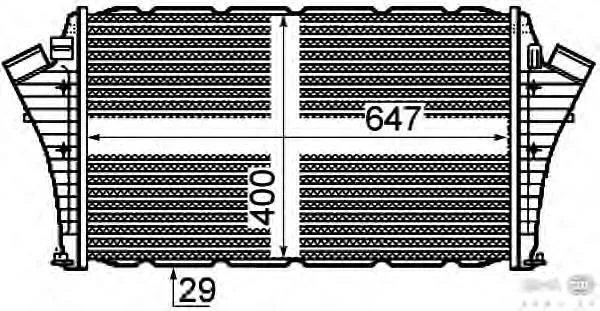 Radiador de intercooler 8ML376760661 HELLA