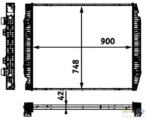 Radiador de esfriamento de motor 504011119 Iveco