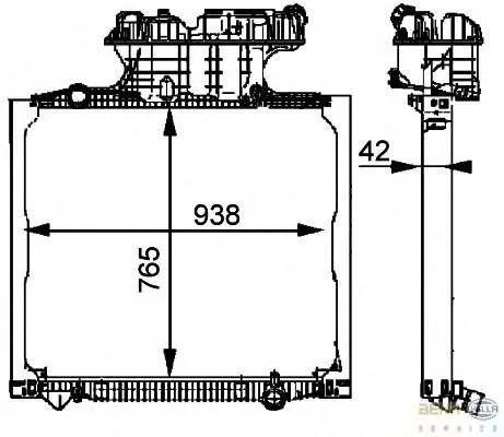 Radiador de esfriamento de motor 8MK376721711 HELLA