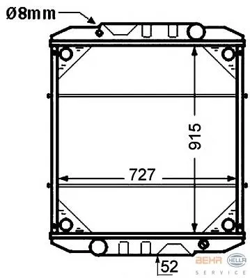 Radiador de esfriamento de motor 8MK376726481 HELLA