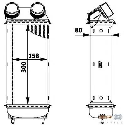 Radiador de intercooler 8ML376723561 HELLA