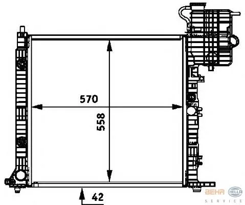 Radiador de esfriamento de motor 8MK376722041 HELLA