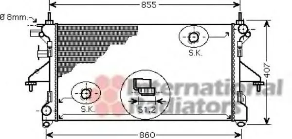Radiador de esfriamento de motor Fiat Ducato 3 250