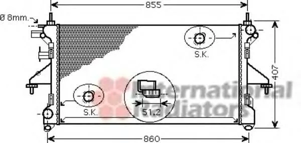 Radiador de esfriamento de motor Peugeot Boxer 250