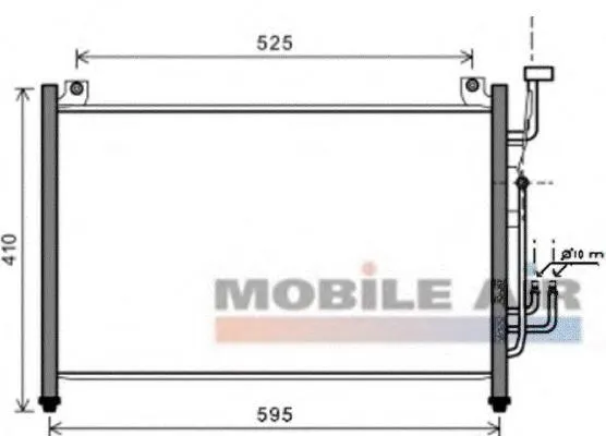 Radiador de aparelho de ar condicionado Mazda 2 2 DE