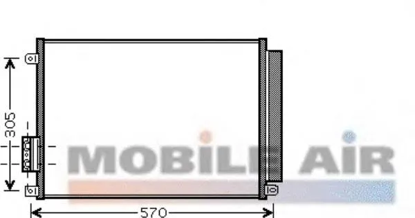 Radiador de aparelho de ar condicionado Fiat 500 312
