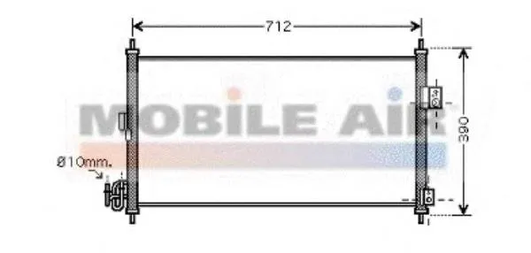 Radiador de aparelho de ar condicionado Nissan X-Trail T30