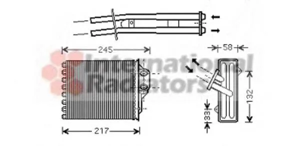 Radiador de forno (de aquecedor) Fiat 500 312