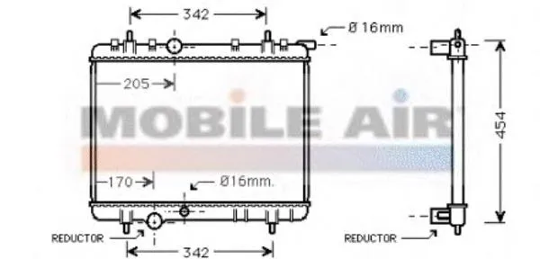 Vaporizador de aparelho de ar condicionado Peugeot 206 2A/C