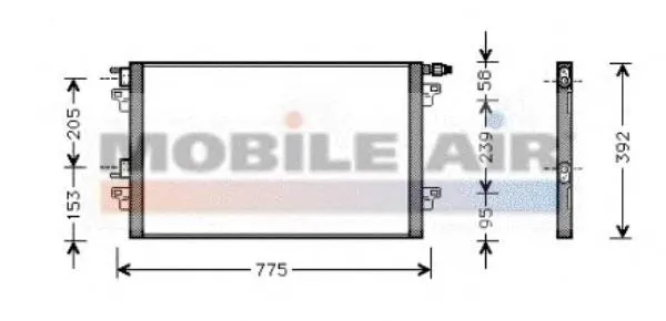 Radiador de aparelho de ar condicionado Renault Laguna 2 BG0, BG1