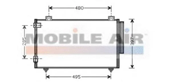 Radiador de aparelho de ar condicionado Toyota Corolla E12