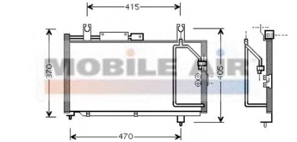 Radiador de aparelho de ar condicionado Suzuki Swift 2 EA