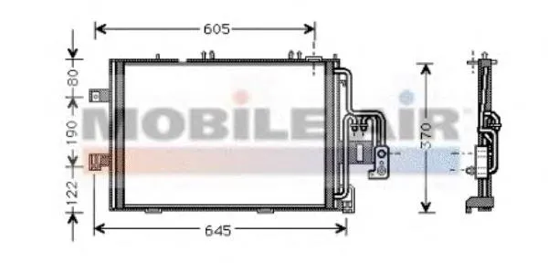 Radiador de aparelho de ar condicionado Opel Corsa F08