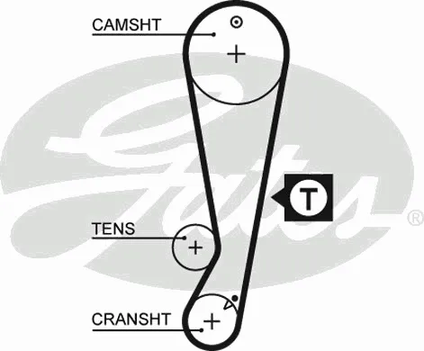 Correia do mecanismo de distribuição de gás Toyota Corolla E11