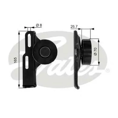 Rolo de reguladora de tensão da correia de transmissão Renault Megane 1 KA0, KA1