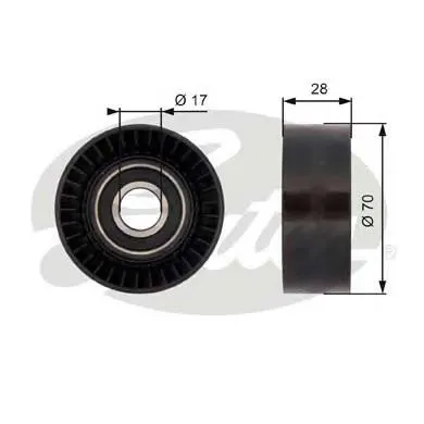 Rolo parasita da correia de transmissão 166030R010 Toyota