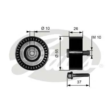 Rolo parasita da correia de transmissão 532047910 LUK