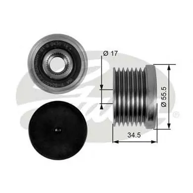 Polia do gerador F00M349824 Bosch