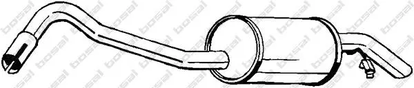 Silenciador, parte traseira 154919 Bosal