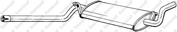 Silenciador, parte central 105019 Bosal