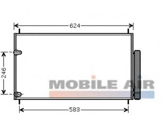 Radiador de aparelho de ar condicionado Toyota Corolla E15
