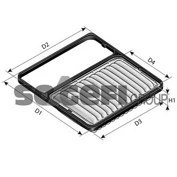 Filtro de ar A1511 Purflux