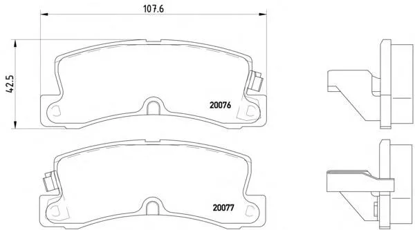 Sapatas do freio traseiras de disco Toyota Corolla E8