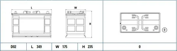 Bateria recarregável (PILHA) EF1202HDX Exide