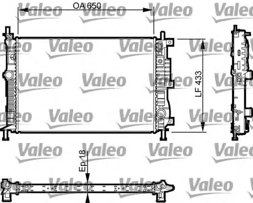 Radiador de esfriamento de motor 1610017680 Peugeot/Citroen