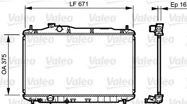 Radiador de esfriamento de motor 735243 VALEO