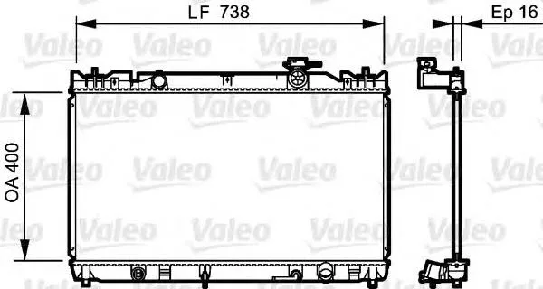 Radiador de esfriamento de motor 735214 VALEO