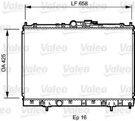Radiador de esfriamento de motor 734197 VALEO