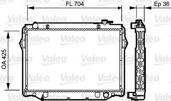 Radiador de esfriamento de motor 1640017240 Toyota
