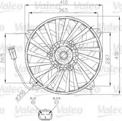 Compre 1253Q8 Peugeot/Citroen Ventilador elétrico de esfriamento montado (motor + roda de aletas) esquerdo