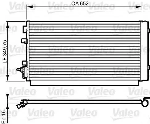Radiador de aparelho de ar condicionado Renault Scenic JZ0, JZ1