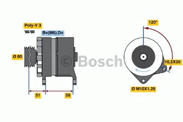 Gerador 0120488274 Bosch