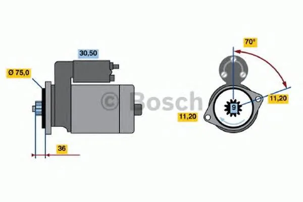 Motor de arranco 0986014051 Bosch