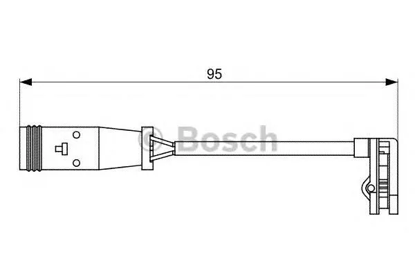 Sensor traseiro de desgaste das sapatas do freio 1987473036 Bosch