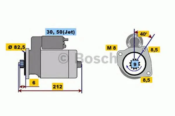Motor de arranco 0001121001 Bosch