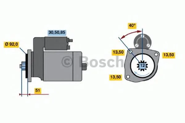 Motor de arranco 0001241005 Bosch