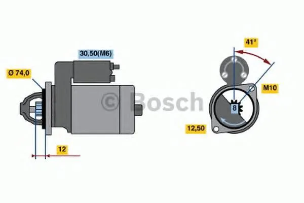 Motor de arranco 0001107431 Bosch